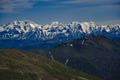 Spectacular view from the top of the mountain to the mountain range Royalty Free Stock Photo