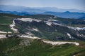 Spectacular view from the top of the mountain to the mountain range Royalty Free Stock Photo