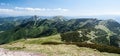 Spectacular view from Velky Krivan hill in Mala Fatra mountains in Slovakia Royalty Free Stock Photo