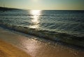 Spectacular viewof the sea of Kalafatis Beach in Mykonos