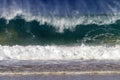 Shoreline Breaking Waves Kauai Hawaii Royalty Free Stock Photo