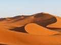 Spectacular views of high and astonishing Sand Dunes in Sahara Desert Royalty Free Stock Photo