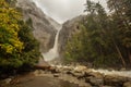 Spectacular views to the Yosemite waterfall in Yosemite National Park, California, USA Royalty Free Stock Photo