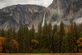 Spectacular views to the Yosemite waterfall in Yosemite National Park, California, USA