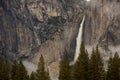 Spectacular views to the Yosemite waterfall in Yosemite National Royalty Free Stock Photo