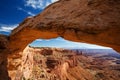 Spectacular viwe to Mesa arch in Canyonlands National park in Ut Royalty Free Stock Photo