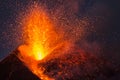 Spectacular Volcano Etna eruption ,Sicily , Italy Royalty Free Stock Photo