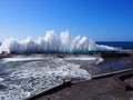 Spectacular waves breaking at Bajamar Tenerife