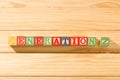 Spectacular wooden cubes with the word GENERATION Z on a wooden surface