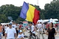 Spectator at BIAS with romanian flag