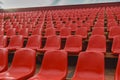 Spectator bleachers on an open soccer field. Stadium for summer football matches. Outdoor stadium Royalty Free Stock Photo