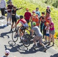 Spectator Pushing a Cyclist - Tour de France 2016