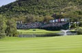 Spectators on the 18th Green - Panoramic Royalty Free Stock Photo