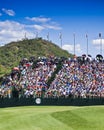 Spectators on the 18th