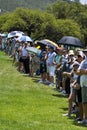 Spectators on the 1st fairway