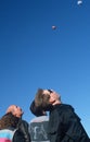 Spectators at balloon festival Royalty Free Stock Photo