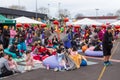 Spectators at the Chinese moon, or mid autumn festival, Auckland, New Zealand