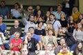 Spectators laughing watching the 80th Grand Prize Merano horserace Italy 2019