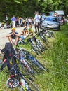 Spectators of Le Tour de France Royalty Free Stock Photo