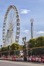 Spectators of Le Tour de France in Paris Royalty Free Stock Photo