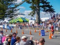 Spectators line street waiting for athletes in Port Of Tauranga Half Marathon