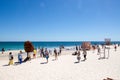 Spectators at Sculptures by the Sea: Cottesloe Beach