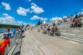 Spectators of solar boats competitions