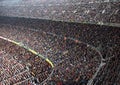 Spectators in the stadium watching sports