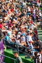 Spectators during a tennis match at Bucharest Open WTA