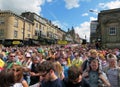 Spectators Tour de France 2014 Harrogate Yorkshire Royalty Free Stock Photo