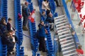 Spectators on tribune