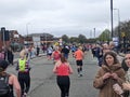 Spectators watch Manchester Marathon 2023