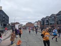 Spectators watch runners, Manchester Marathon 2023