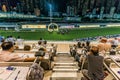 spectators watching horse races Happy Valley racecourse Hong Kong Royalty Free Stock Photo