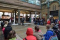 Spectators watching street show in Covent Garden in London, UK Royalty Free Stock Photo