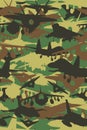 Military Camouflage fighter jet green pattern