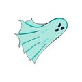 Specter symbol of Halloween. Ghost character of horror. Mystical Nightmare Royalty Free Stock Photo