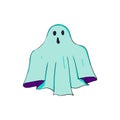 Phantom symbol of Halloween. Ghost character of horror. Mystical Nightmare Royalty Free Stock Photo