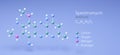 spectinomycin molecule, molecular structures, antibiotic, 3d model, Structural Chemical Formula and Atoms with Color Coding