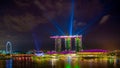 Spectra Light and Water Show Marina Bay Sand Casino Hotel Downtown Singapore Royalty Free Stock Photo