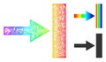 Rainbow Network Gradient Move Right Icon Royalty Free Stock Photo