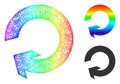 Spectrum Hatched Gradient Rotate Icon Royalty Free Stock Photo