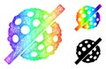Rainbow Net Gradient No Microbe Spore Icon Royalty Free Stock Photo