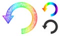 Spectral Hatched Gradient Rotate Down Icon Royalty Free Stock Photo