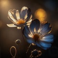 Spectral Elegance, The Enchanting Colors of a Flower in the Light, generative ai Royalty Free Stock Photo