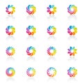Spectral fantasies. Vector logo template set. Royalty Free Stock Photo