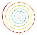 Dotted Spiral Rainbow Gradiented Royalty Free Stock Photo