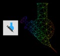 Spectrum Gradiented Polygonal Net Vaccine Labs Icon Royalty Free Stock Photo