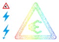 Spectral Gradient Network Mesh Nanobot Warning Icon