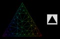 Spectral Gradient Polygonal Mesh Filled Triangle Icon Royalty Free Stock Photo